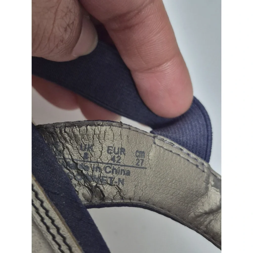 Naturalizer Espadrille Wedge Shoes Women's 10 Medium Blue Slingback Preppy